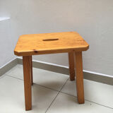Solid elm stool