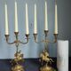 Set of two vintage jumper candlesticks