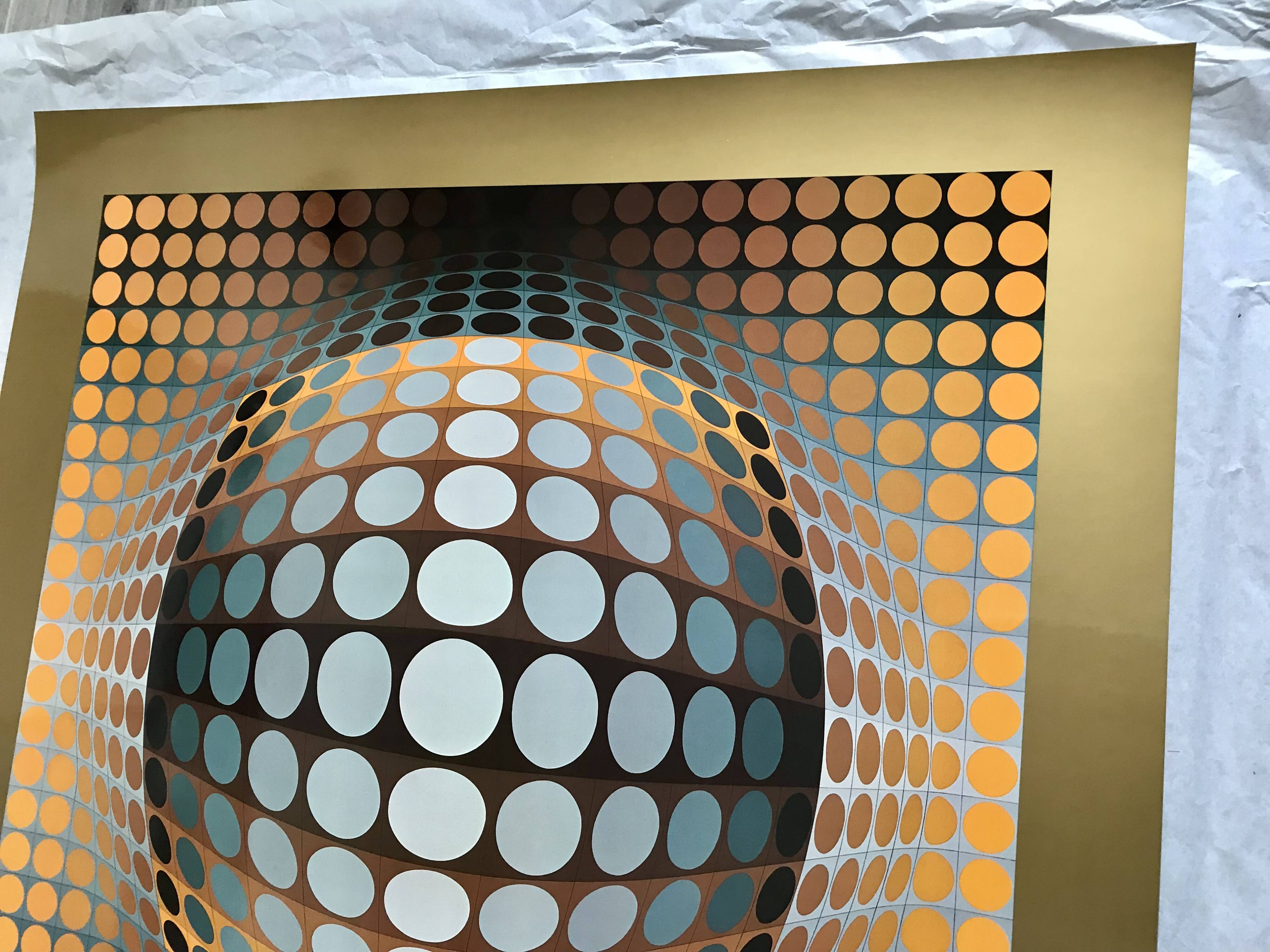 Victor Vasarely - Heliogravure stamped Fondation Vasarely, Edition 1974