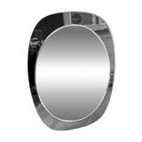 Beveled mirror, smoked glass frame, 1970