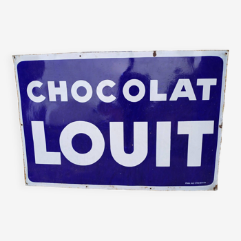 Plaque émaillée chocolat louit