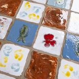 Wrought iron and ceramic coffee table, French work, 2013