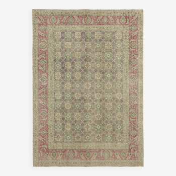 Hand-Knotted Persian Antique 1970s 241 cm x 340 cm Beige Wool Carpet