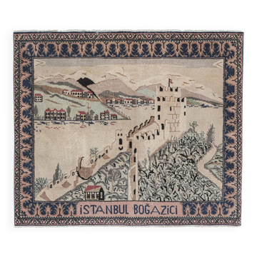 Tapis turc vintage fait main 130x155 cm