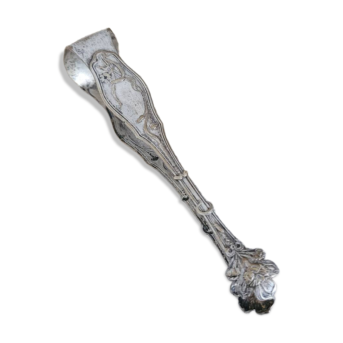 Silver sugar tongs Art Nouveau
