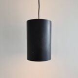 Set of 3 black cylinder pendant lamps, by Eila & John Meiling for Louis Poulsen, Denmark 1967