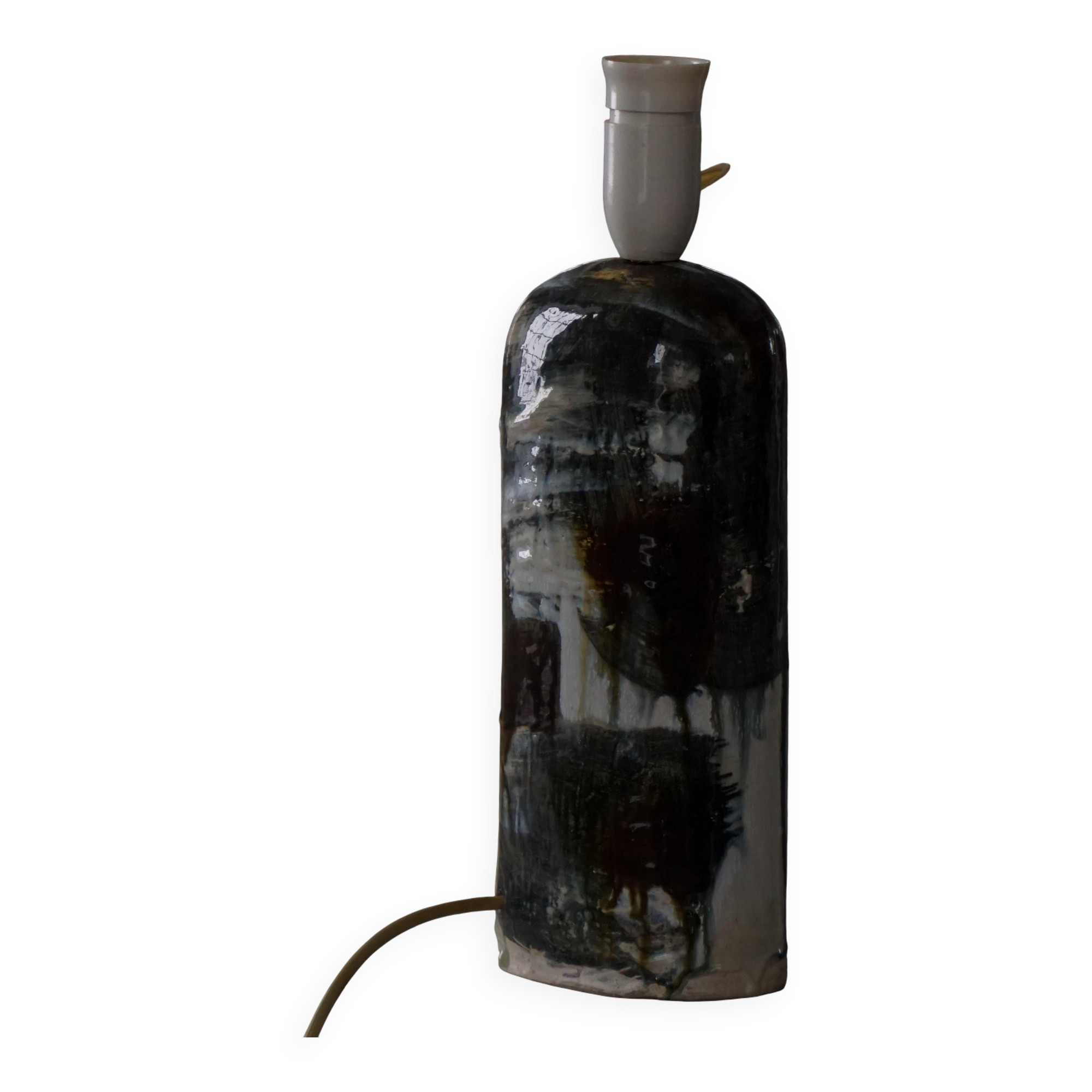 Ceramic table lamp, Danish studio, mid-20th century by Jeppe Hagedorn-Olsen.