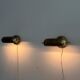Pair of brass wall lights from the mid-century by N Leuchten, 1960s, Germany.