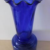 Blue glass vase