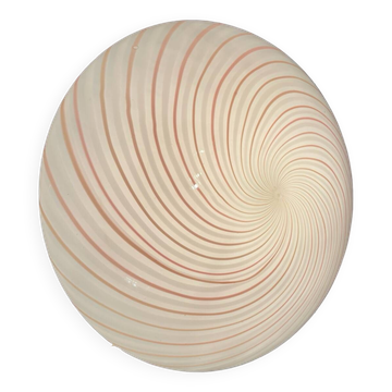 Pink Swirl Murano glass Flushmount by Venini