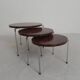 Set of 3 side tables, nesting tables Vaza Roden, 1960s.