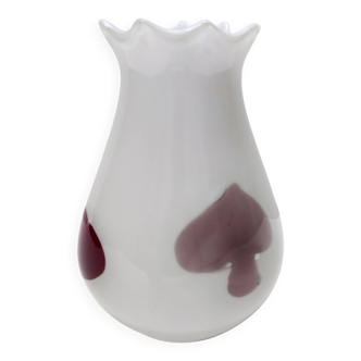 White Murano Glass Vase attr. to Dino Martens for Aureliano Toso
