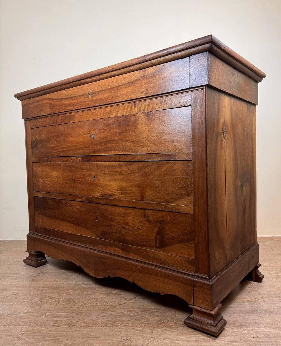 Louis Philippe Period Chest Of Drawers In Walnut