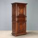 Antique baroque wardrobe in oak with safe, Italy, late 19th century.