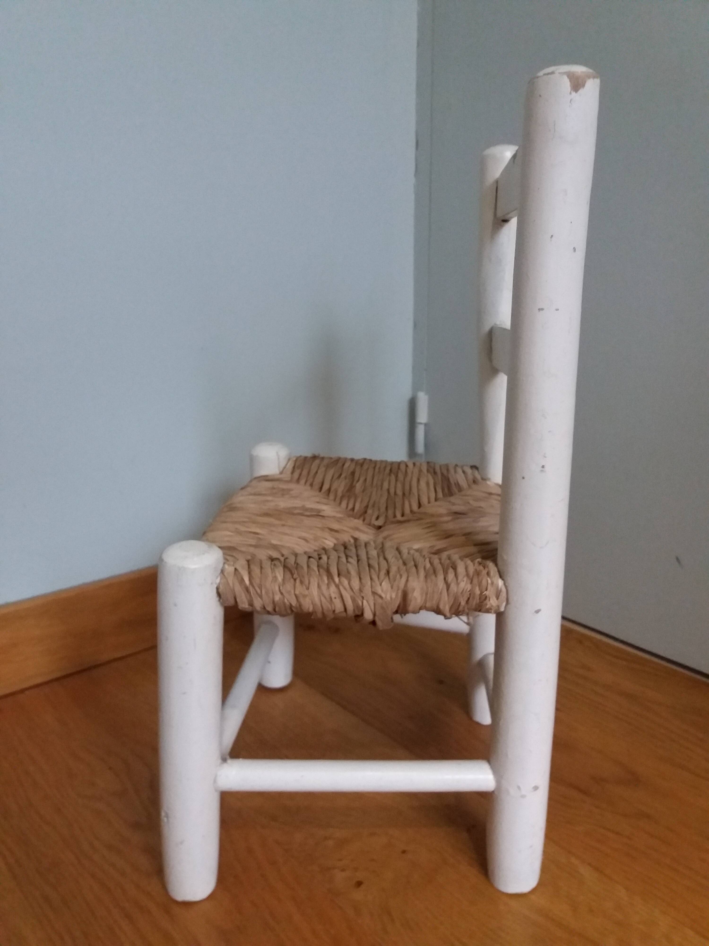Chaise paillée enfant