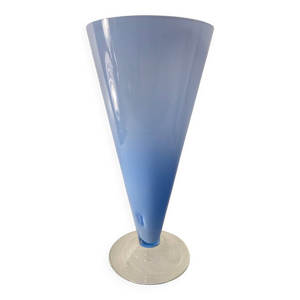 vase coupe en verre soufflé, - 1990