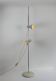 Vintage adjustable floor lamp, chrome and pressed moulded beige ABS, France 1970.