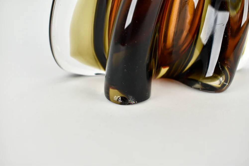 Lampe de table en verre d'uranium Murano, années 1950