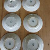 6 old Terre de fer flat plates
