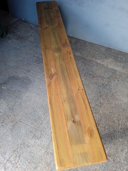 Solid wood bench patinated 180cm