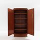 Jules Leleu cabinet in flame mahogany and nickel metal 1930