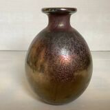 Iridescent glass ball vase
