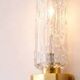 Pair of Art Deco wall sconces - moulded glass and brass