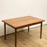 Extendable mid century teak dining table by scovby, denmark, 1950s