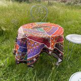 Oriental tablecloth with mirror and embroidery
