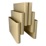 Beige off white Magazine Rack by Giotto Stoppino for Kartell, Italy, 1970s