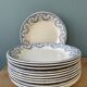 Set of 12 plates Terre de Fer Creil and Montereau, Dubarry service
