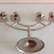 70-year-old chrome/vintage metal straight-line chandelier