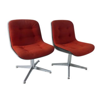 Randall Buck Steelcase Strafor Pair of Chairs