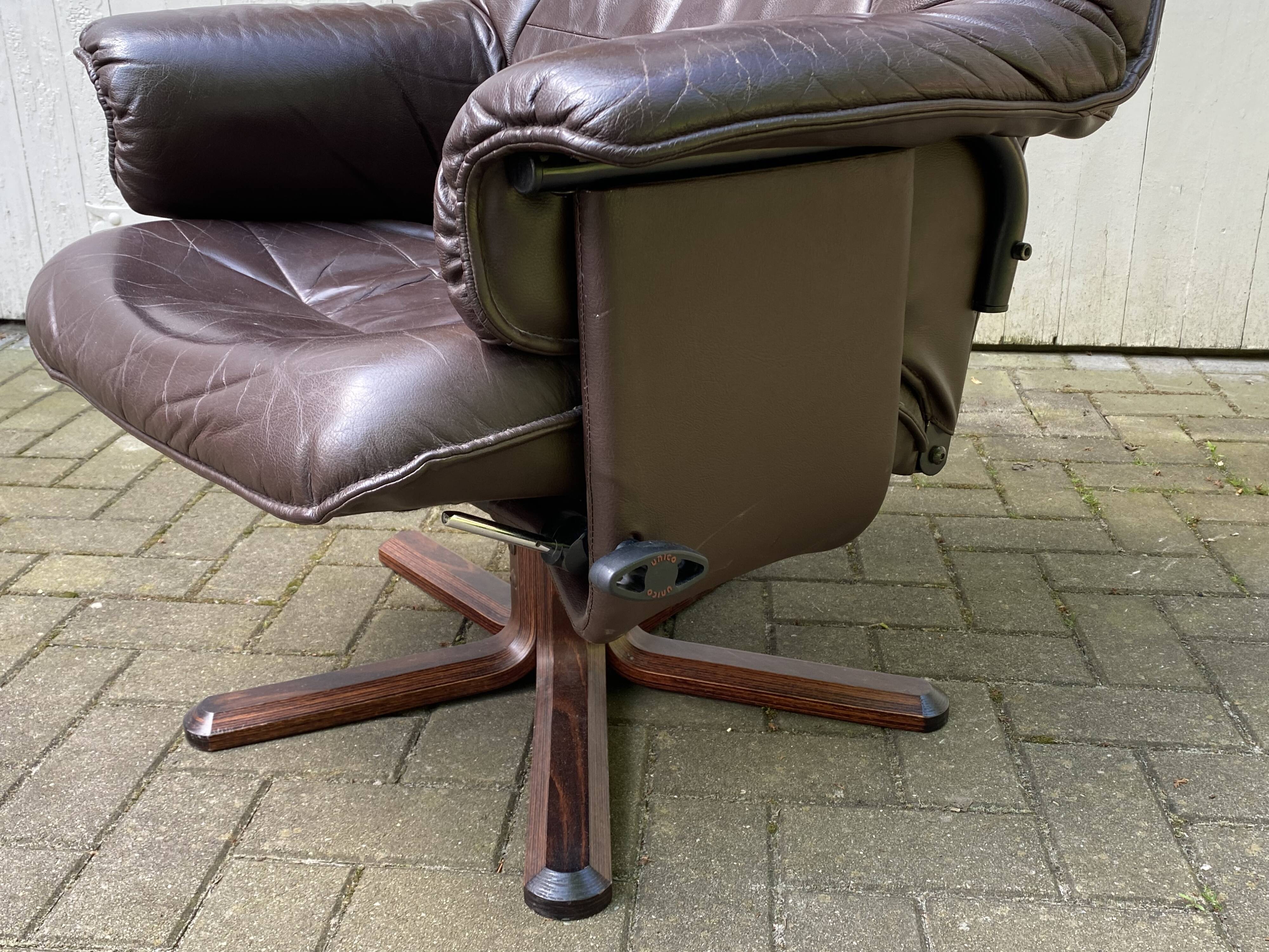 Vintage swivel armchair Unico 1970s