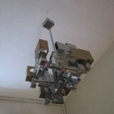 Italian Modern Cubist Chandelier style Sciolari, 1960s