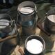 Lot de 6 bidons de lait en aluminium