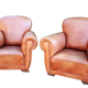 Paire de fauteuils club 1950