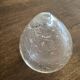Vintage cracked glass carafe with green collar MCM – 1950s