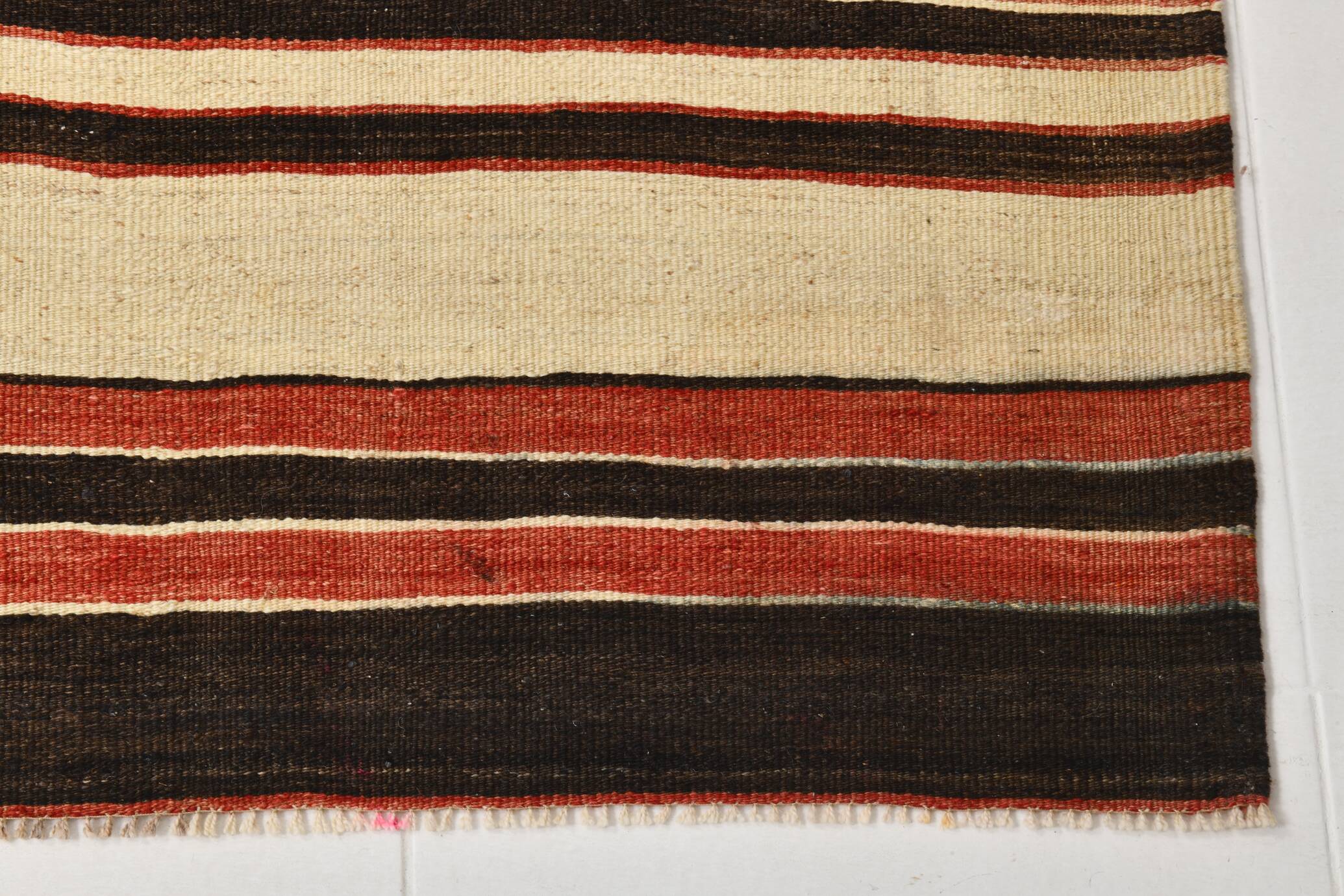 Tapis Kilim vintage fait main, petit format, 101 x 195 cm