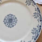 Antique flat plate, ironstone Sarreguemines U&C model Mignon.