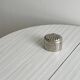 Silver-plated metal catchall with patina