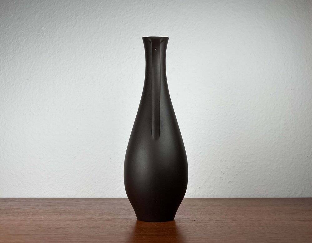 Mid-Century Modern Minimalist Wormser Terra-Sigillata Pottery Carafe Vase, Germany, 1960s