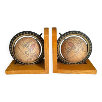Serre-livres anciens globe terrestre map world