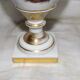 Paire vases porcelaine de paris signée PP en creux décors tournant peints main anses dorées