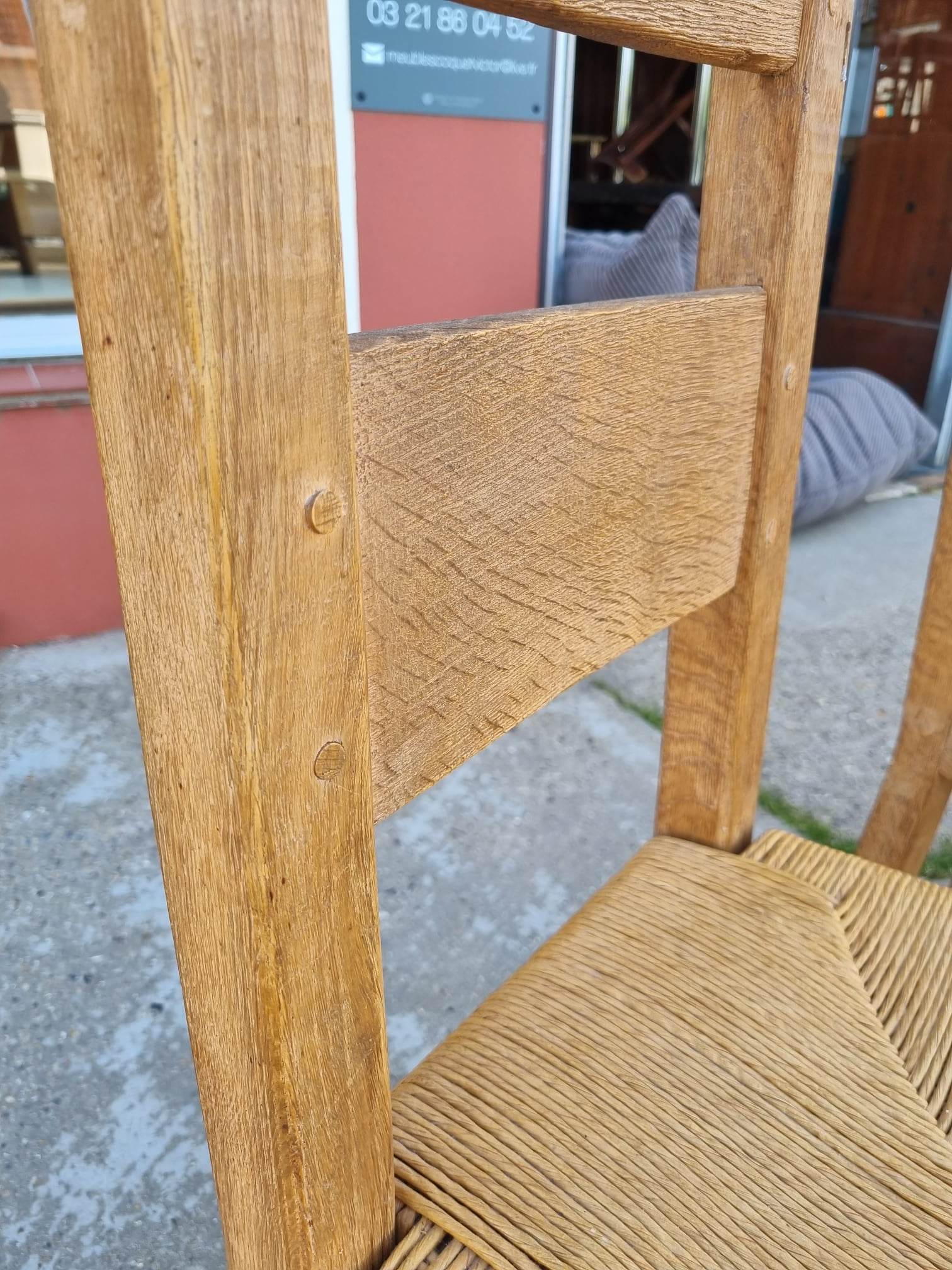 suite of 6 brutalist chairs