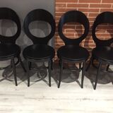 Suite of 4 Baumann chairs, model "seagull"
