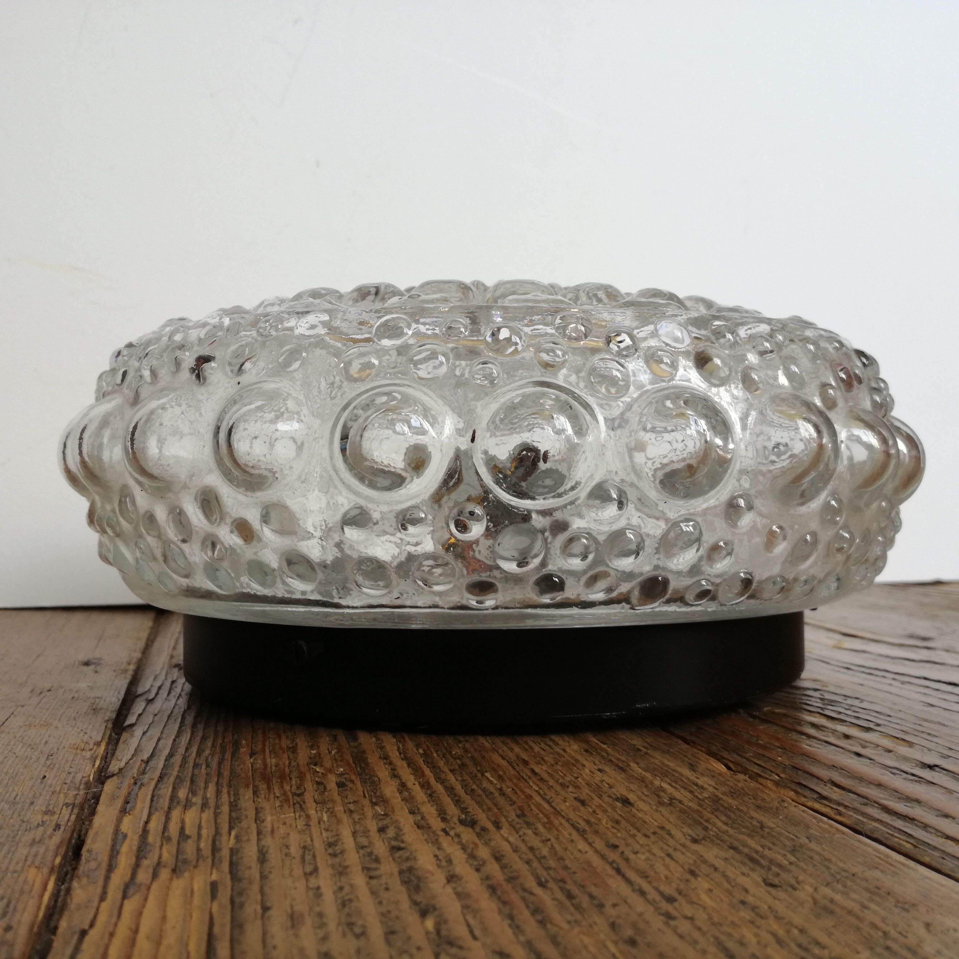 Round glass ceiling lights - $25