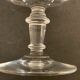 3 old champagne cups in blown and bubbled glass