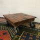 Table basse industrielle sur roues