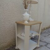 Beige vintage side tables, reimagined accent furniture.